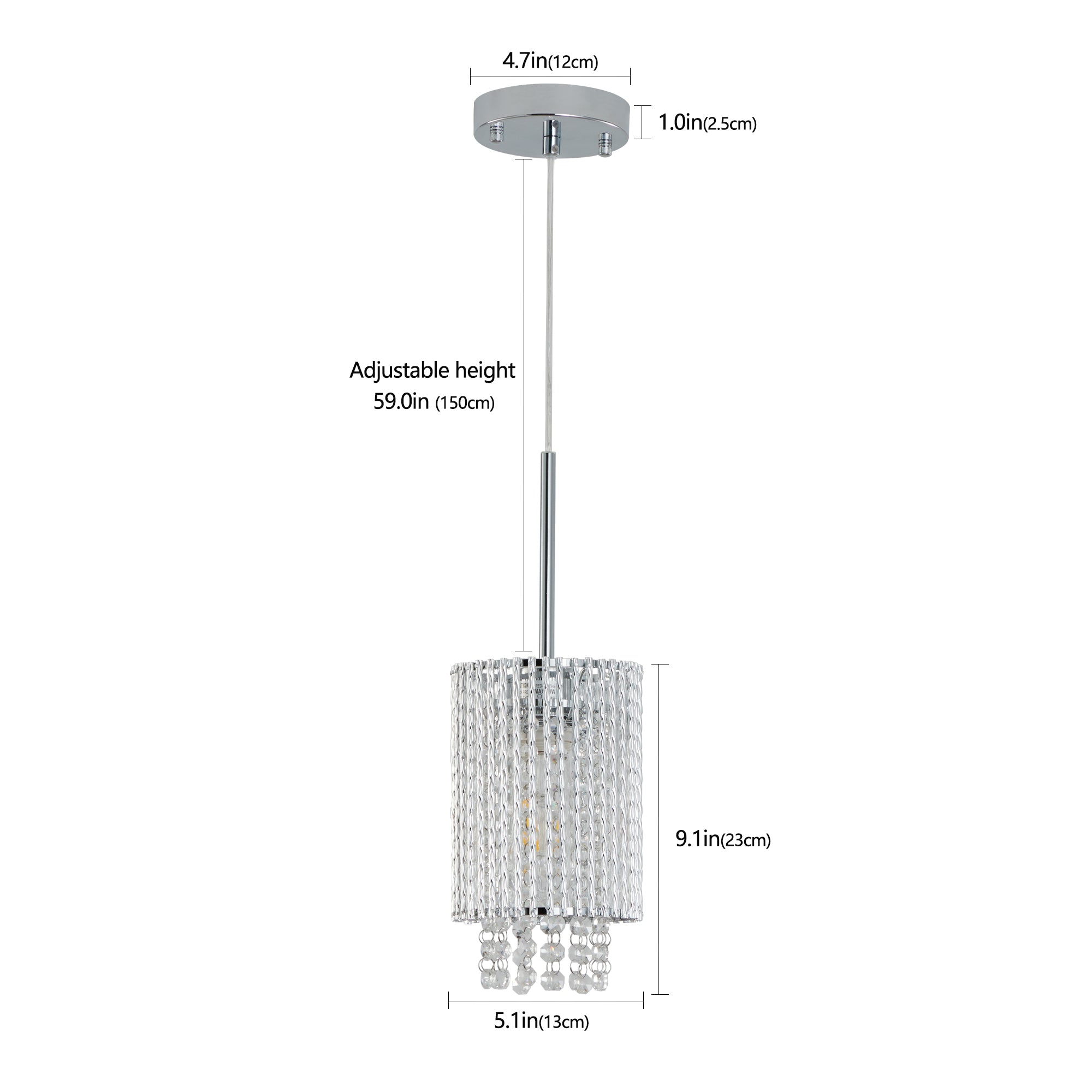 Lot de 3 lampes suspendues en cristal de luxe, lustre élégant avec finition dorée et design en perles en cascade (sans ampoules) 