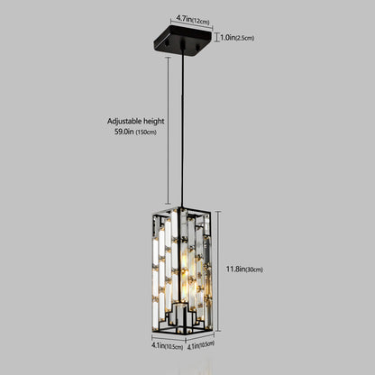 Modern Crystal Pendant Lights – Set of 3 Adjustable Ceiling Fixtures