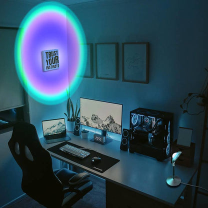 Color Changing Sunset Projector Table Lamp