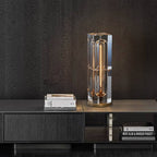 Minimalist Crystal Led Table Lamp // Tall Cuboid