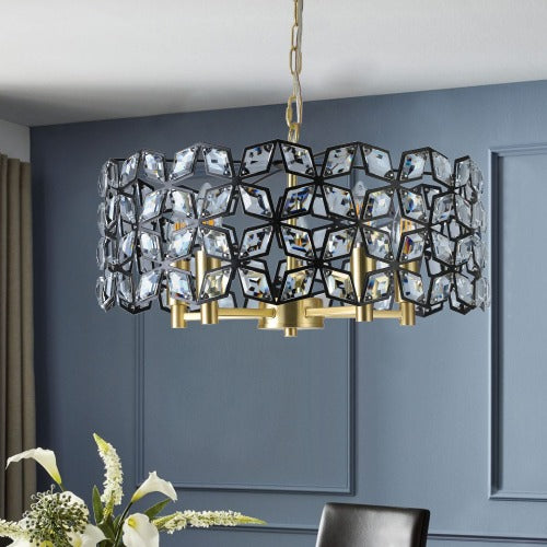 Modern Crystal Chandelier -Luxury Round Ceiling Light Fixture