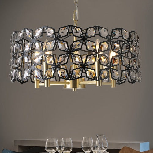 Modern Crystal Chandelier -Luxury Round Ceiling Light Fixture