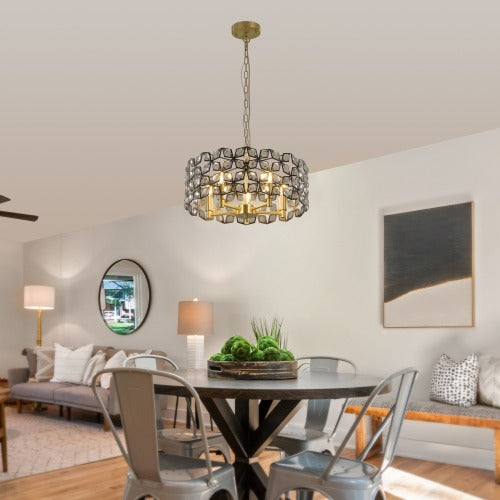 Modern Crystal Chandelier -Luxury Round Ceiling Light Fixture