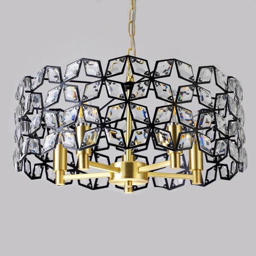 Modern Crystal Chandelier -Luxury Round Ceiling Light Fixture