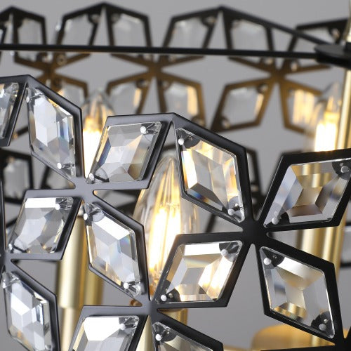 Modern Crystal Chandelier -Luxury Round Ceiling Light Fixture