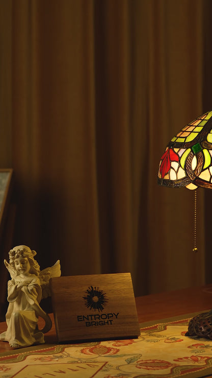 Ruby Garden Tiffany Table Lamp