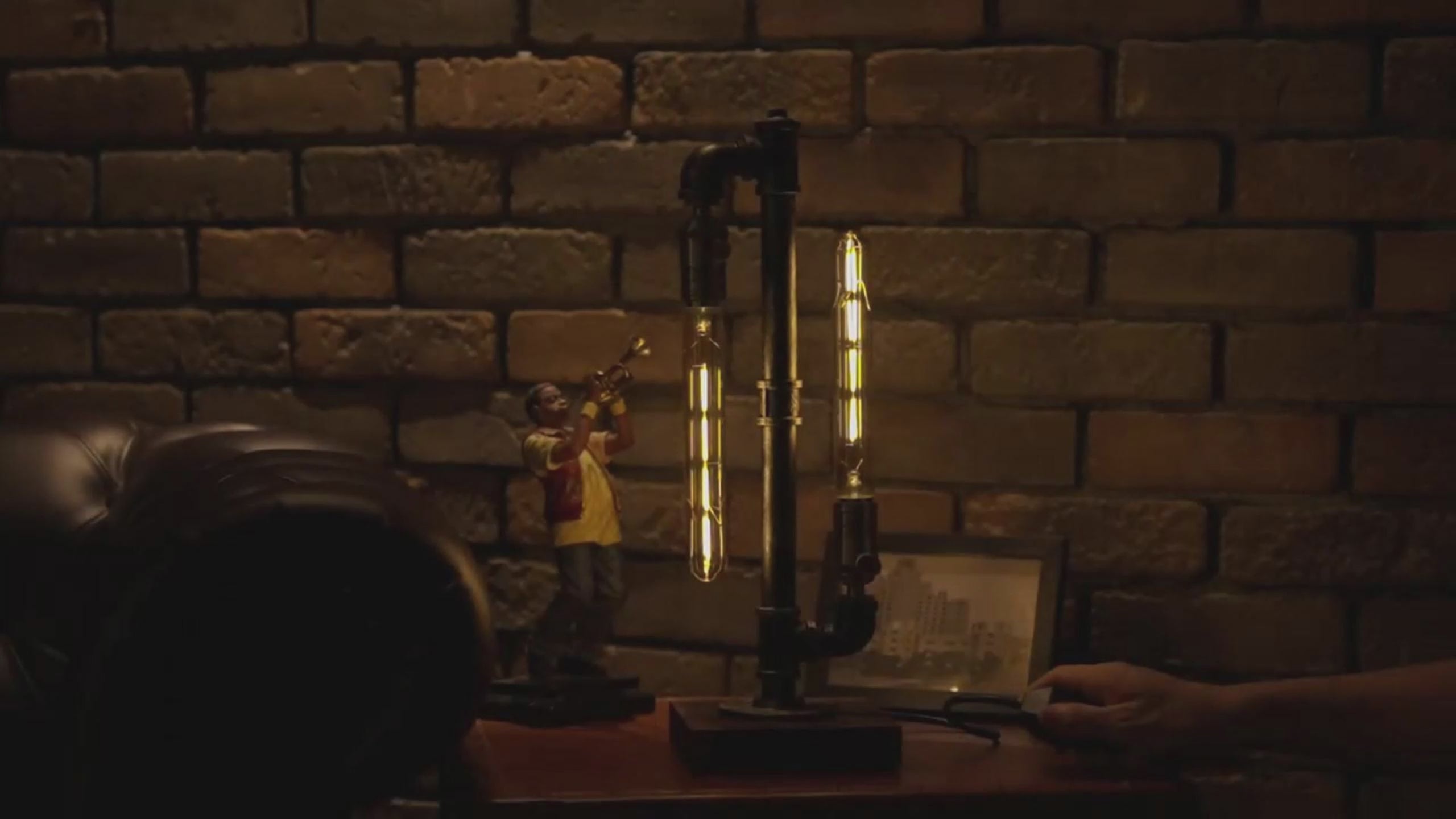 Lampe à tuyau réglable vintage faite à la main Phantom Steampunk
