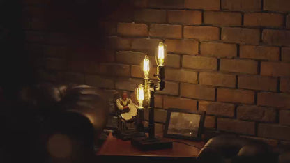 Lampe à tuyau réglable vintage faite à la main Steampunk Shadow