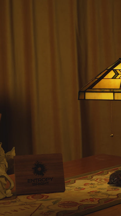 Artisan Amber Tiffany Lamp